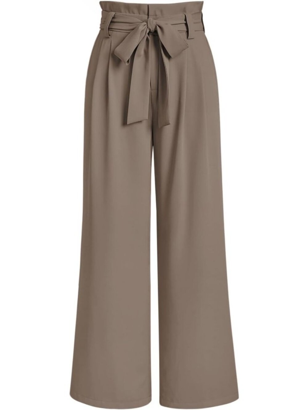 Chic Wide Leg Paperbag Dress Pants with Removable Belt - Stylish & Comfortable!